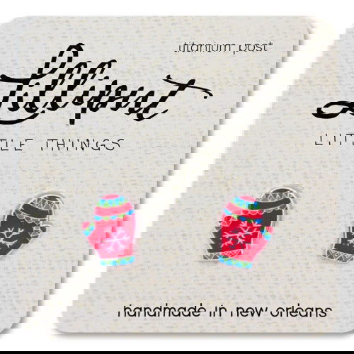 Christmas Mitten: Earrings - Lilliput Little Things - The Vault