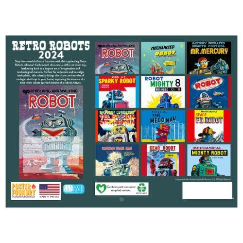 Fantasy: Retro Robots - 2024 Wall Calendar - The Vault