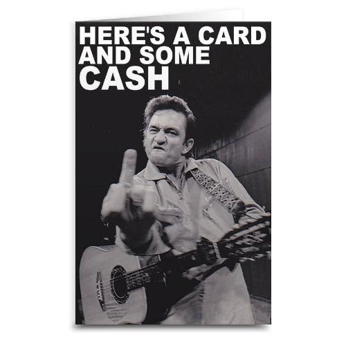 Johnny Cash: Card & Cash - Greeting Card - The Vault