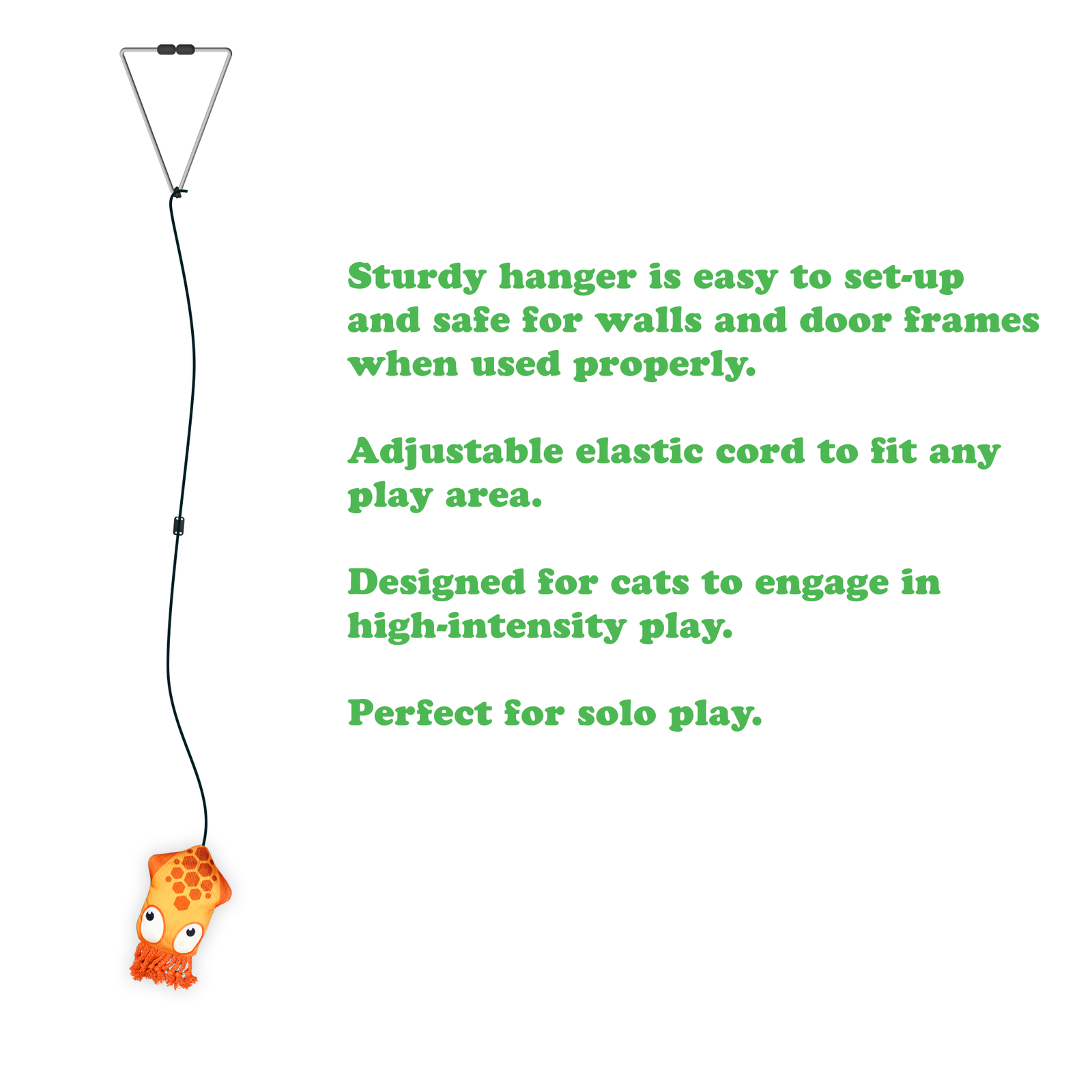Jump 'n' Jamb! Deep Sea Squid: Refillable Catnip Swinging Toy - Meowijuana - The Vault