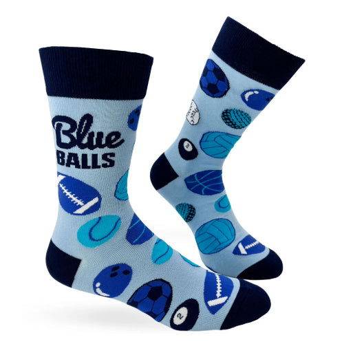 Novelty: Blue Balls - Crew Socks - The Vault