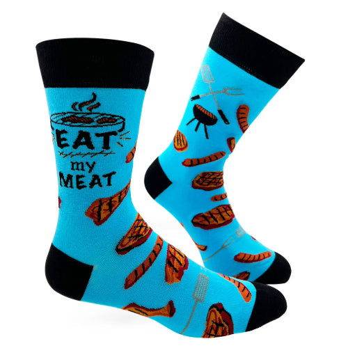 Novelty: Eat My Meat - Crew Socks - The Vault
