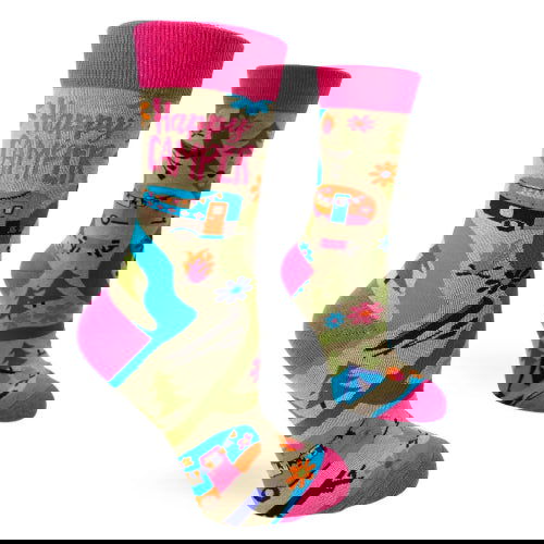 Novelty: Happy Camper - Crew Socks - The Vault