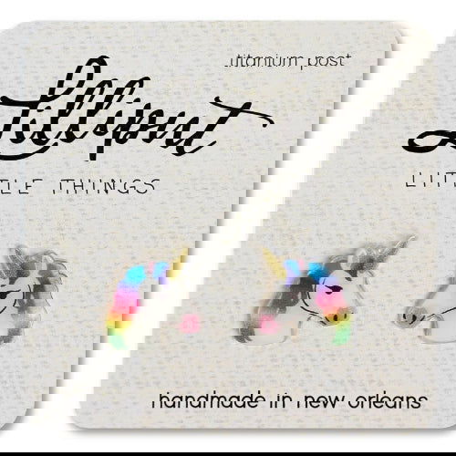 Rainbow Unicorn: Earrings - Lilliput Little Things - The Vault