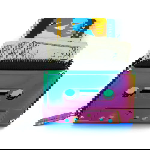 Retro Cassette Wallet: Electro Black - Fydelity - The Vault