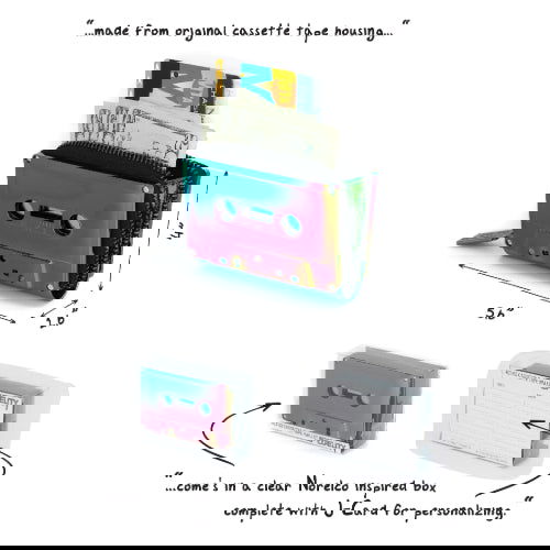 Retro Cassette Wallet: Electro Black - Fydelity - The Vault