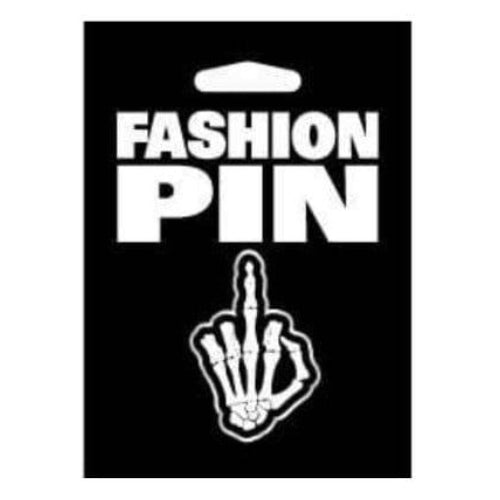 Skeleton Middle Finger: Enamel Pin - Kalan - The Vault