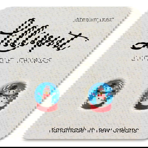 Snowman Snow Globe: Earrings - Lilliput Little Things - The Vault