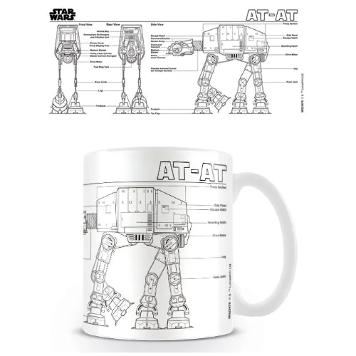 Star Wars AT-AT Sketch: Ceramic Mug - Pyramid America - The Vault
