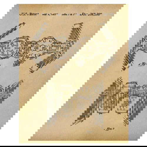 TIE Bomber 1983: Patent Art Print - Parchment - The Vault