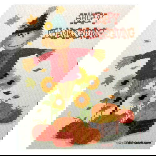 Thanksgiving Scarecrow: Single Cloth - SWEDEdischcloths - The Vault