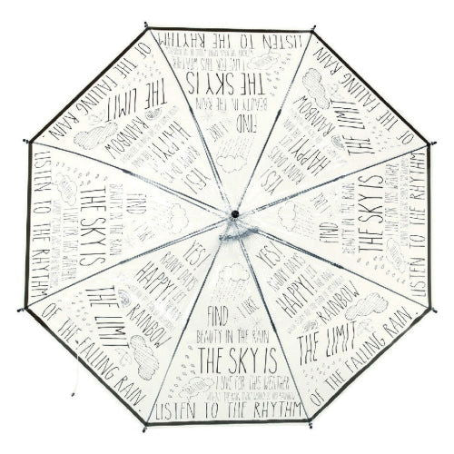 Word Black: Clear Standard Umbrella - Time Concept. Inc. - The Vault