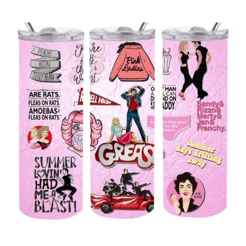 Grease Tumbler, Pink Leather