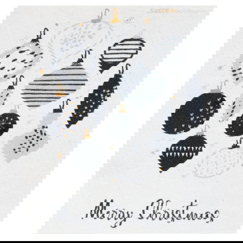 Black and White Ornaments: Single Cloth - SWEDEdischcloths - The Vault