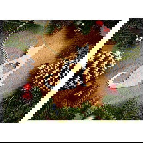 Cat: Christmas Ornament - Iron Maid Art - The Vault