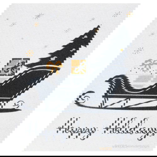 Christmas Sleigh: Single Cloth - SWEDEdischcloths - The Vault