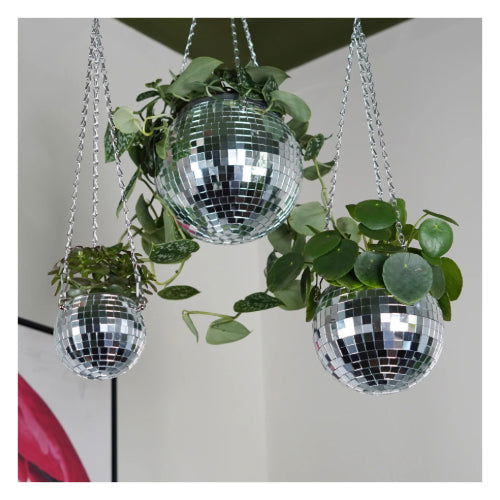hanging sphere planter Disco Ball Hanging Planter 6 Inches