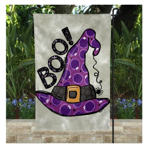 Halloween: Purple Witch Hat - Garden Flag - The Vault