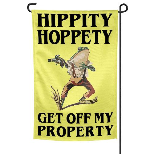 Humor: Hippity Hoppety - Garden Flag - The Vault