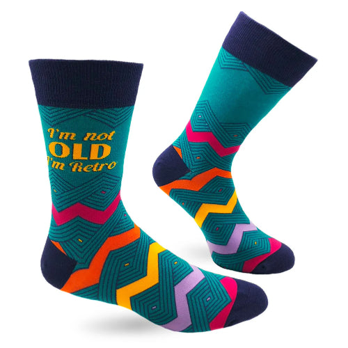 Novelty: I'm Not Old I'm Retro - Crew Socks