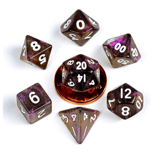 Stardust Supervolcano: 16mm Resin Poly Dice Set - FanRoll™