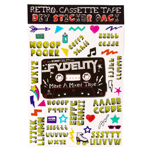 Retro Cassette Tape: DIY Sticker Pack - Fydelity