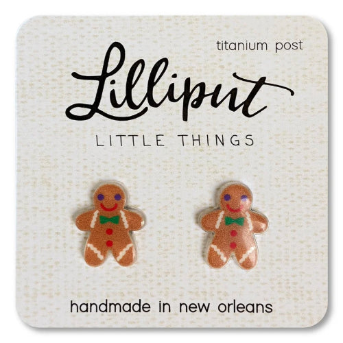 Gingerbread Man: Earrings - Lilliput Little Things