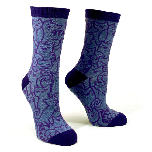 Novelty: Cats Cats Cats - Crew Socks