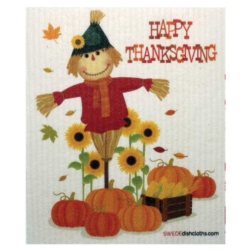 Thanksgiving Scarecrow: Single Cloth - SWEDEdischcloths