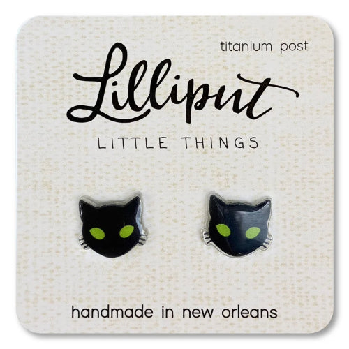 Spooky Black Cat: Earrings - Lilliput Little Things