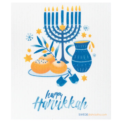 Hanukkah Menorah: Single Cloth - SWEDEdischcloths