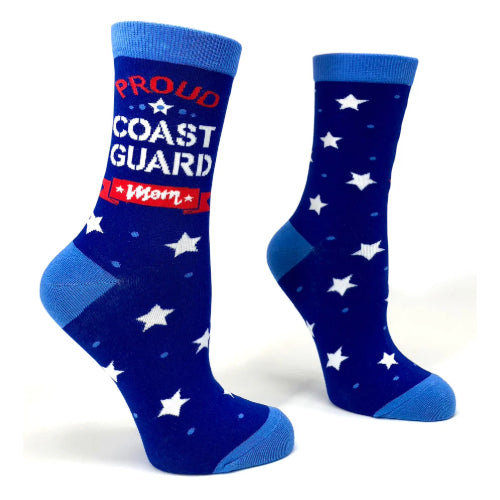 Novelty: Proud Coast Guard Mom - Crew Socks