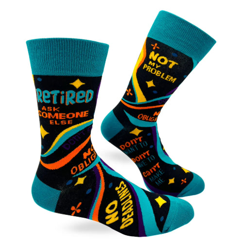 Novelty: Retired Ask Someone Else - Crew Socks