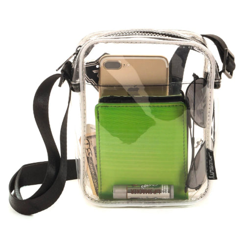 Sidekick Crossbody Brick Bag: Transparent Clear - Fydelity