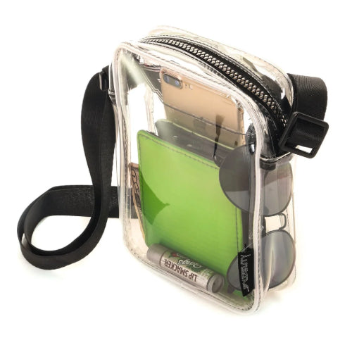 Sidekick Crossbody Brick Bag: Transparent Clear - Fydelity