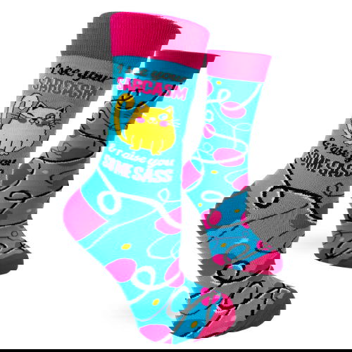 Novelty: I See Your Sarcasm & Raise You Some Sass - Crew Socks - The Vault