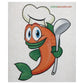 Orange Fish Chef: Single Cloth - SWEDEdischcloths - The Vault