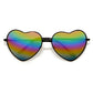 Rainbow Mirror Heart: Metal - Sunglasses - The Vault