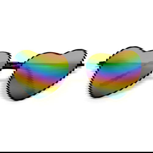 Rainbow Mirror Heart: Metal - Sunglasses - The Vault
