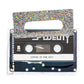 Retro Cassette Tape Deco Sticker Tag: Glam Rainbow Silver Glitter - Fydelity - The Vault