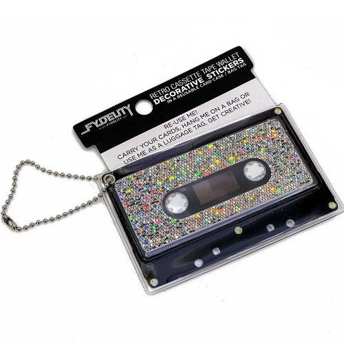 Retro: Glam Silver Glitter - Cassette Wallet Sticker - The Vault