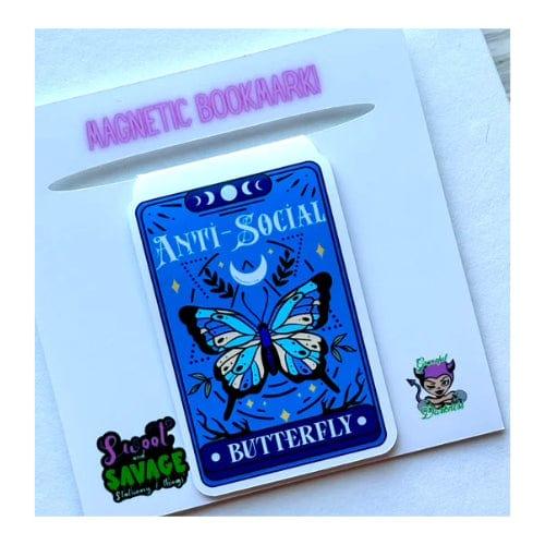 Tarot Card: Anti-Social Butterfly - Magnetic Bookmark - The Vault