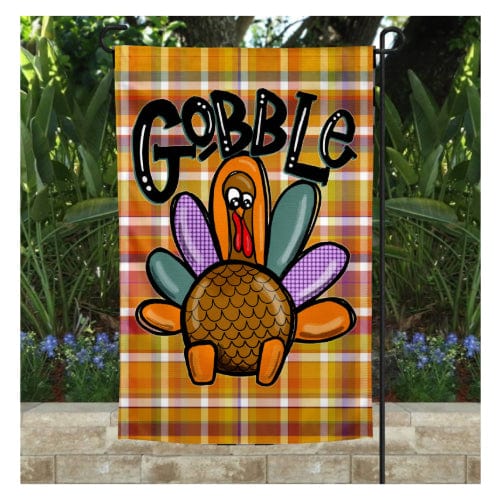 Thanksgiving: Gobble Turkey - Garden Flag - The Vault