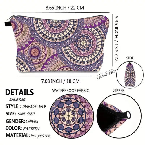 Mandala: Purple - Cosmetic Bag