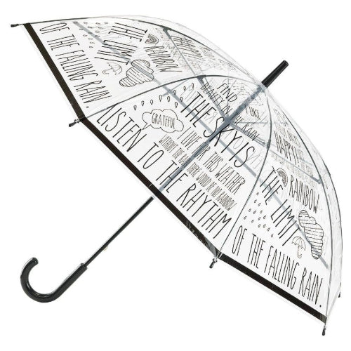 Word Black: Clear Standard Umbrella - Time Concept. Inc. - The Vault