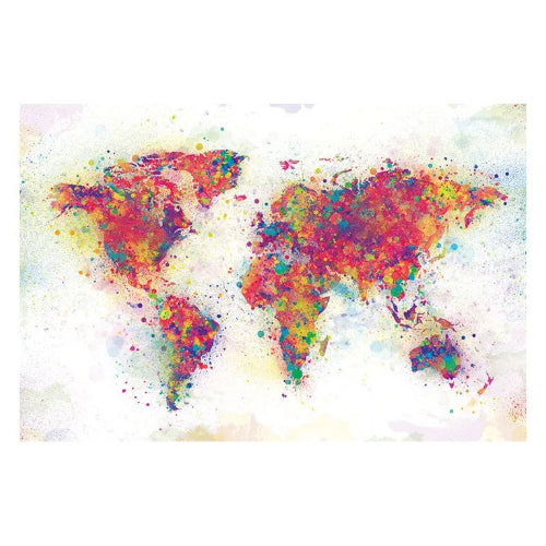 World Map Color Splash: Poster - Pyramid America – The Vault