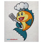 Yellow Fish Chef: Single Cloth - SWEDEdischcloths - The Vault
