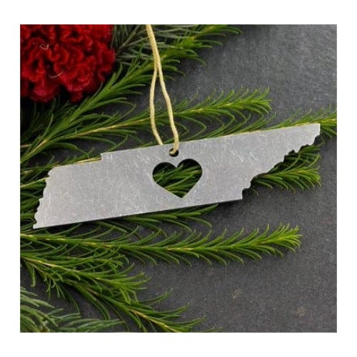 Holiday Tennessee State Metal Holiday Gift Christmas Ornaments